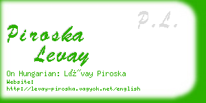 piroska levay business card